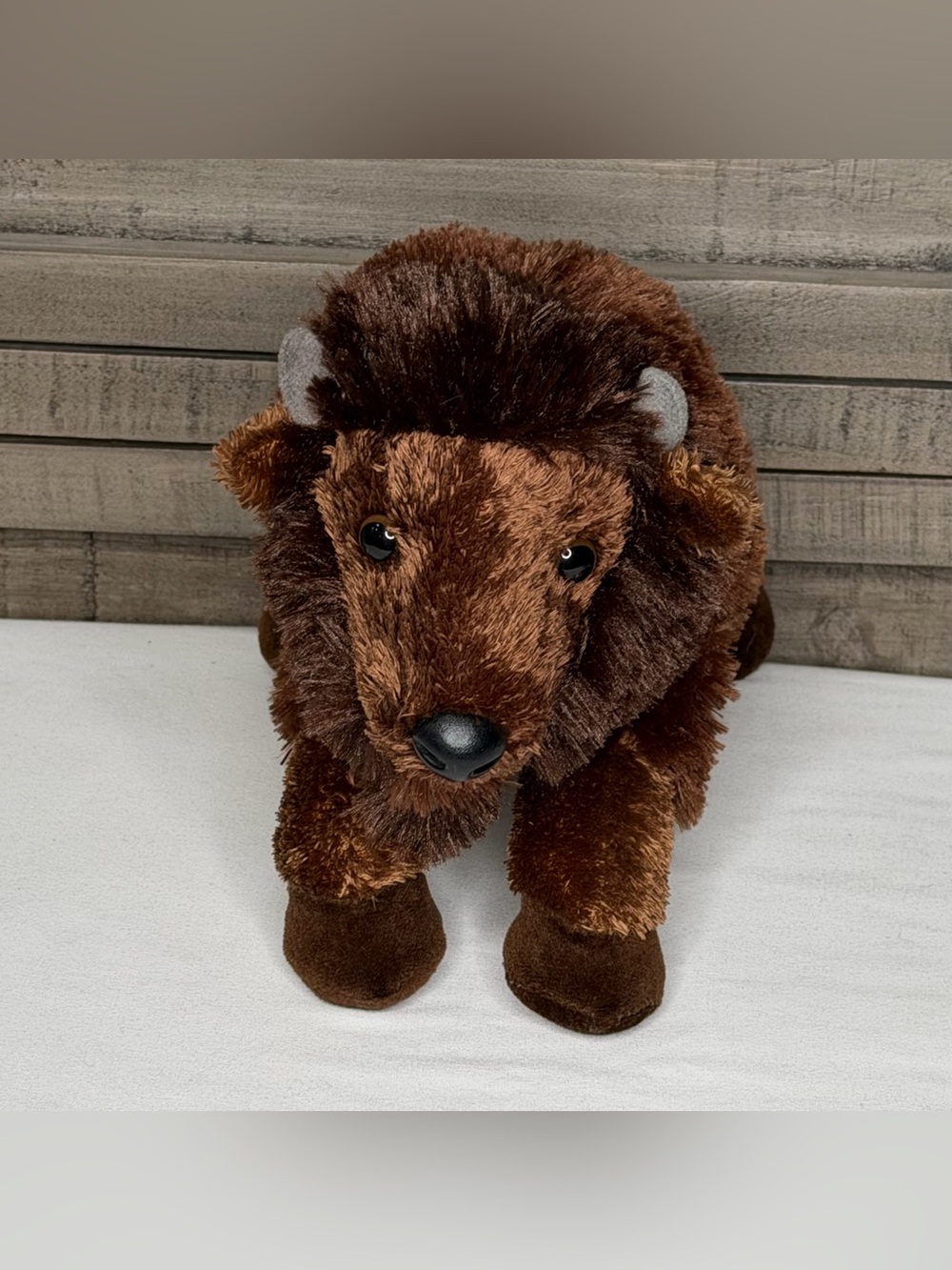 Aurora World Flopsie Style Brown Bison/Buffalo Plush Stuffed Animal 12"